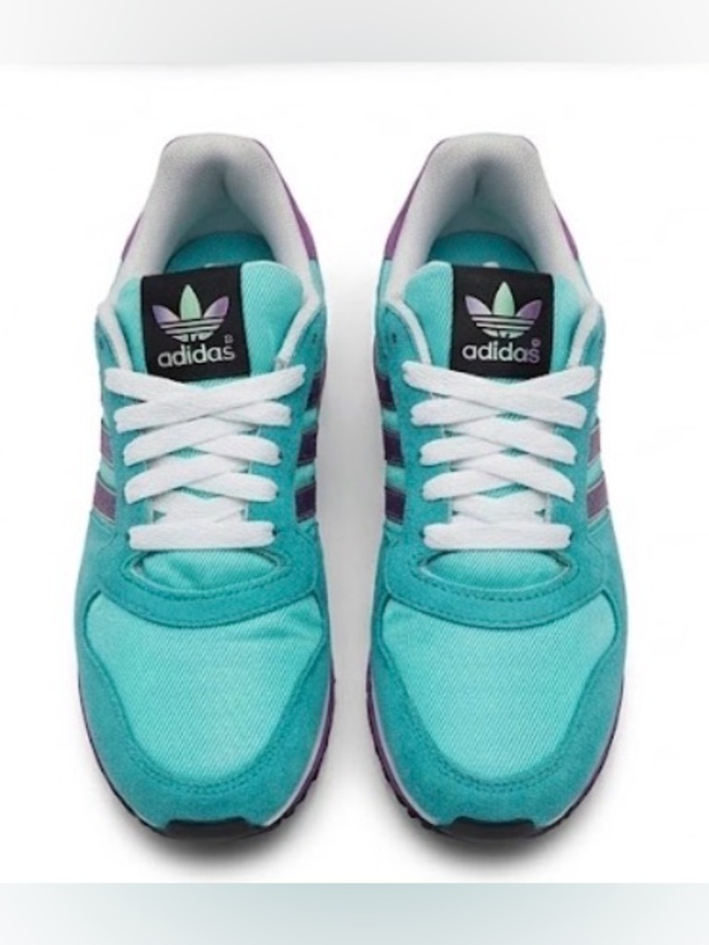 adidas Women's Teal and Purple Retro Running Shoes